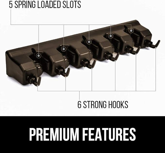GORILLA GRIP Wall Mount Hook Fixture, Also Includes Slots to Hold Mop, Easy - Image 2