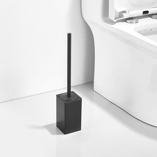 Toilet Brush and Holder, Stainless Steel Square Toilet Bowl Brush Freestanding - Image 2