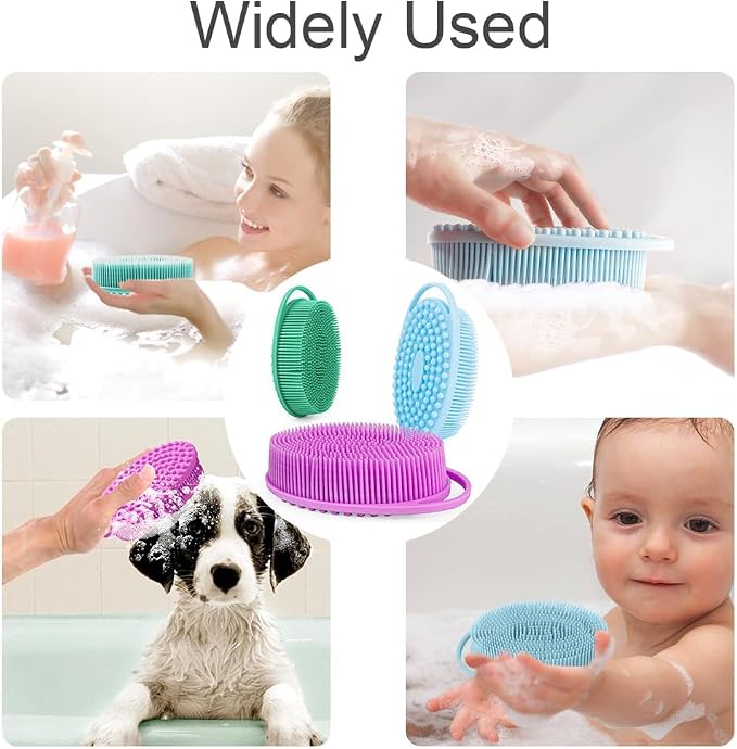 Soft Silicone Body Scrubber 3 PCS Silicone Body Shower, Silicone Loofah 2 in 4 - Image 7