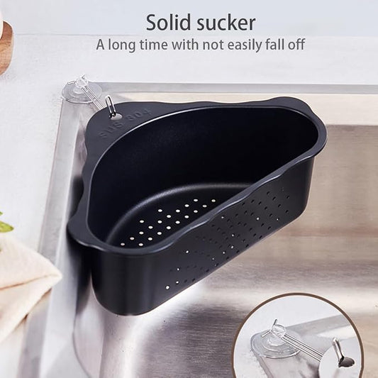 Triangle Sink Drainer Basket, Stainless Steel Triangular Sink Drain Shelf - Image 2