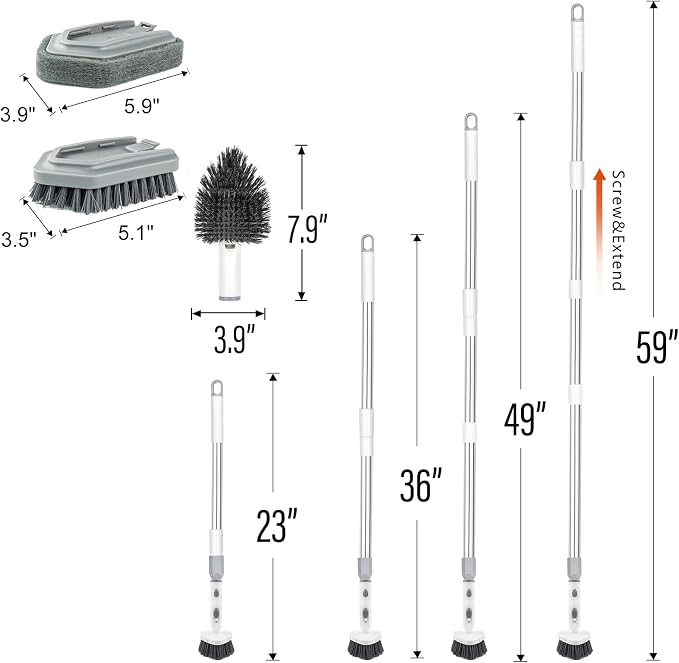 ITTAHO Tile Tub Scrubber Brush - Image 7