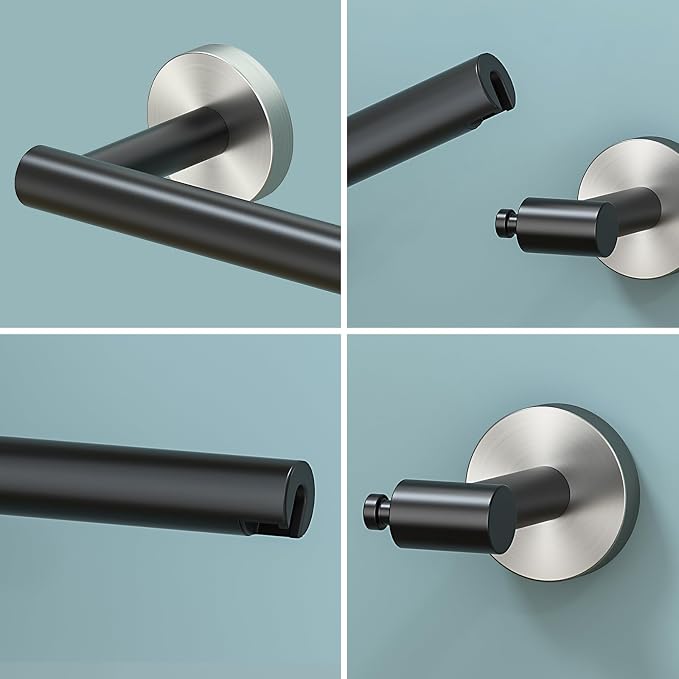 FORIOUS Toilet Paper Holder Wall Mount, Stainless Steel Rustproof Double Post - Image 5