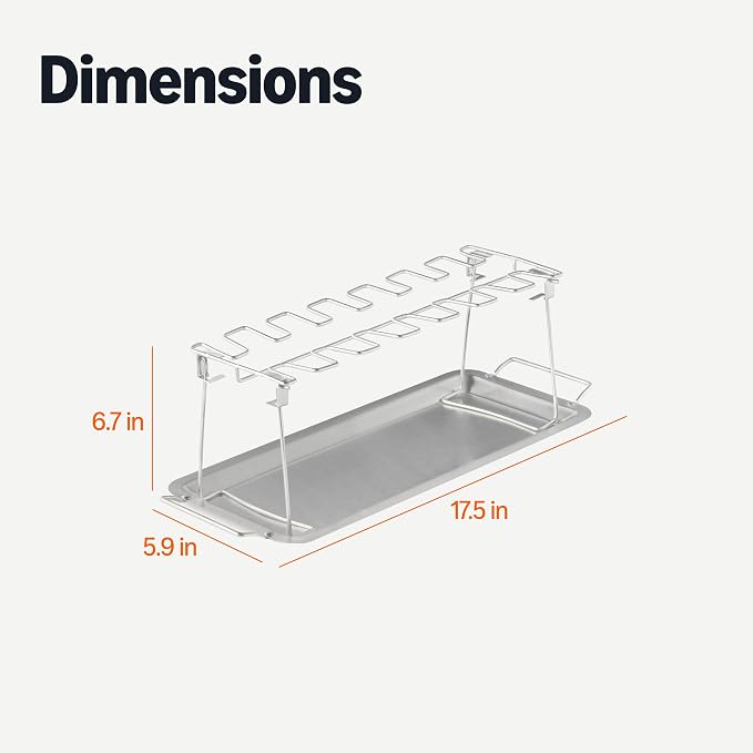 Amazon Basics Chicken Leg and Wing Rack, 14 Slots BBQ Chicken Drumsticks Holder - Image 5