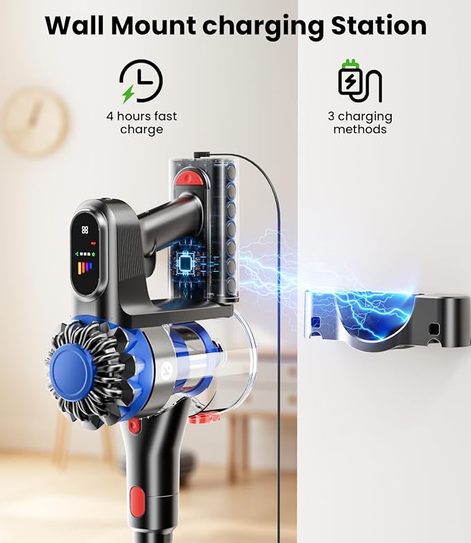 Cordless Vacuum Cleaner, 500W/40Kpa Vacuum Cleaners - Image 8