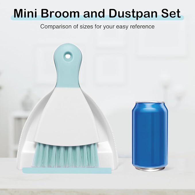NACENA Mini Dustpan and Brush Set 2 Pack, Small Broom and Dustpan Set Dust Pan - Image 8