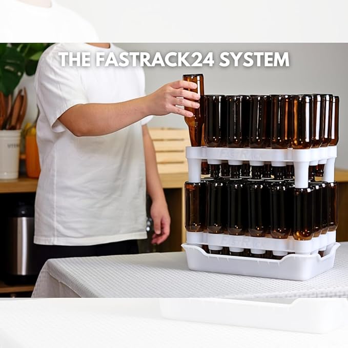 FASTFERMENT - 24-Bottle Drying Rack & Tray| Bottle Drying Tree Alternative | - Image 8