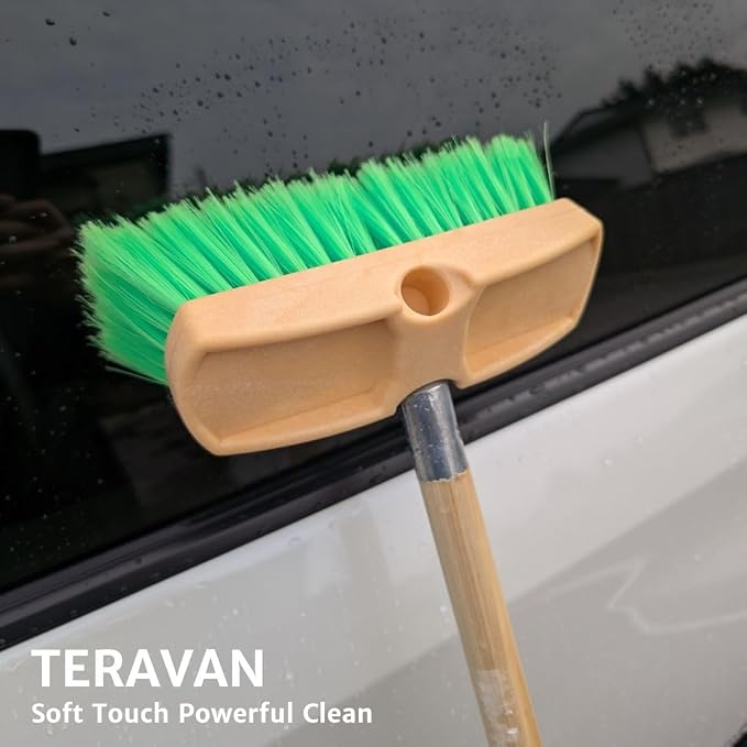Teravan Green Flow Through Brush Head, 8-Inch Extra Soft Bristle Brush - Image 7