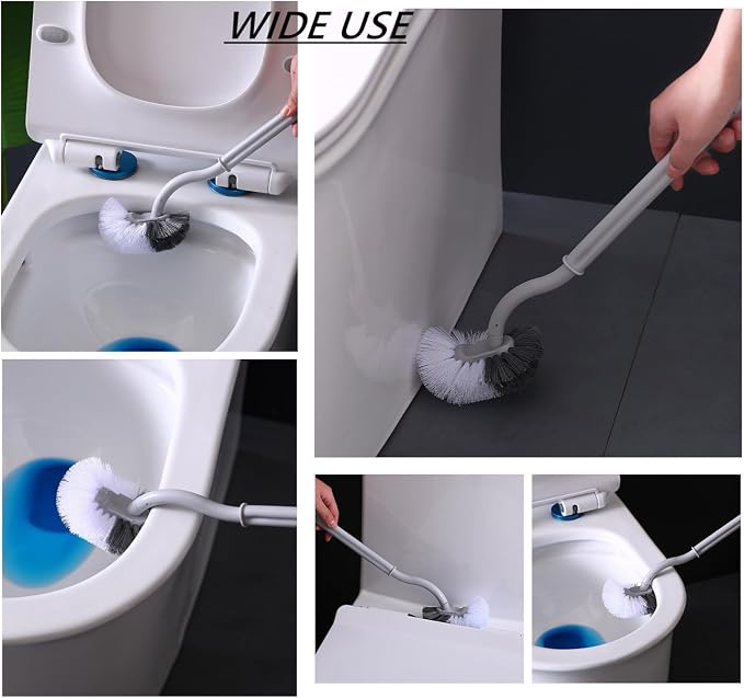 2Pcs Curved Toilet Bowl Brush Without Holder - Image 8