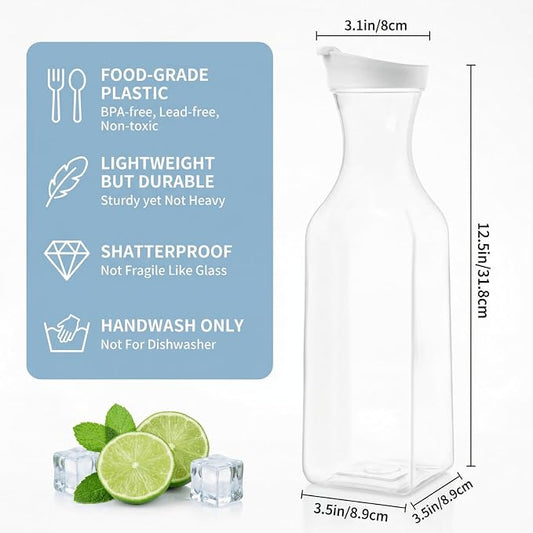 YOUEON 8 Pack 50 Oz Plastic Water Carafe - Image 2