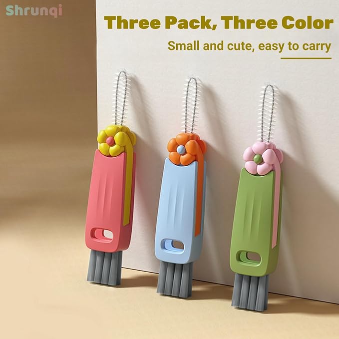 3 in 1 Cup Lid Cleaning Brush, 3 in 1 Multifunctional Cleaning Brush Portable - Image 8