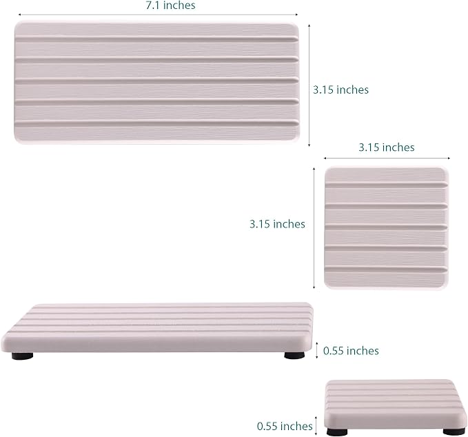 Set of 4 Water Absorbent Diatomite Coasters, Diatomaceous Earth Kitchen Soap - Image 7