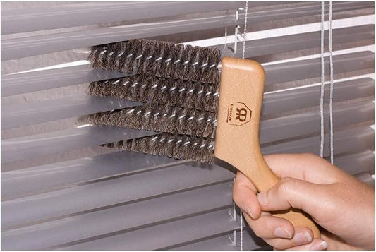 Redecker Dark Goat Hair - 4 in One - Venetian Blind Brush - Image 2