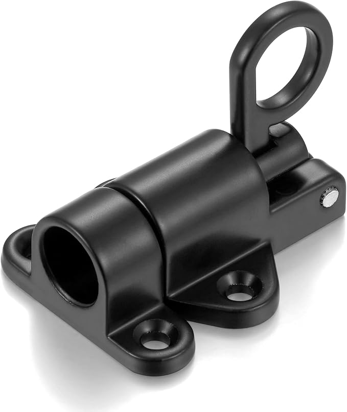 7 Packs Self-Closing Latches,Black Spring Door Lock,Resilient Bolt Latch - Image 8