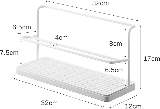 YAMAZAKI Home Tower Countertop Two Tier Bottle Drying Rack, Wide Jug Storage - Image 7