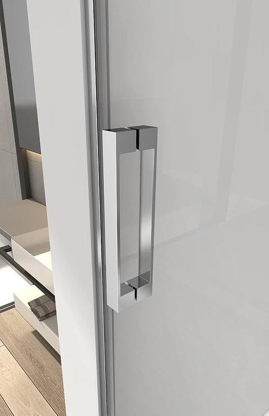 Sunrosa Semi-Frameless Tub Shower Door 59-2/8"60", Single Sliding Shower Door - Image 2