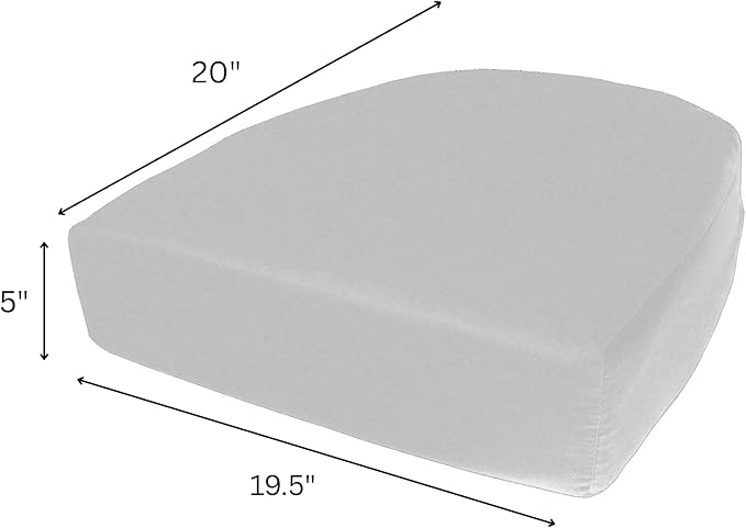 Cushion Source Rounded Back Seat Cushion, 19.5" x 20" x 5" deep Indoor and Outdoor Durable seat Cushion Made with Fade Resistant Sunbrella Fabric, Hidden Zipper, Sunbrella Makers Spectrum Cherry