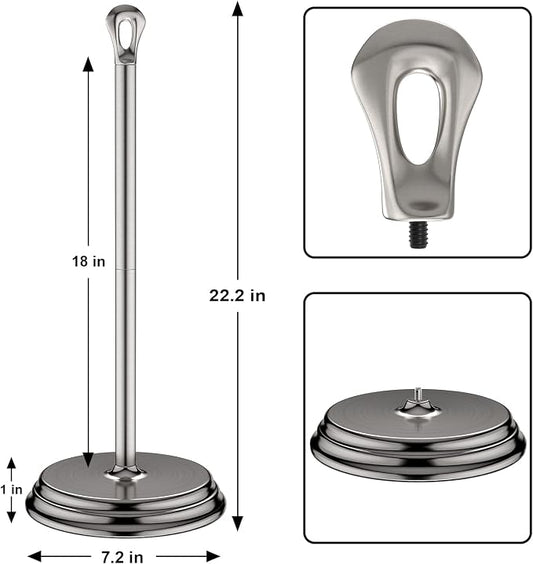 Toilet Paper Holder with Rustproof, Metal Free Standing Toilet Paper Stand - Image 2