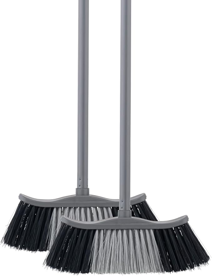 Superio Set of 2 Grey Brooms, Broom Has a 48” Handle by Superio