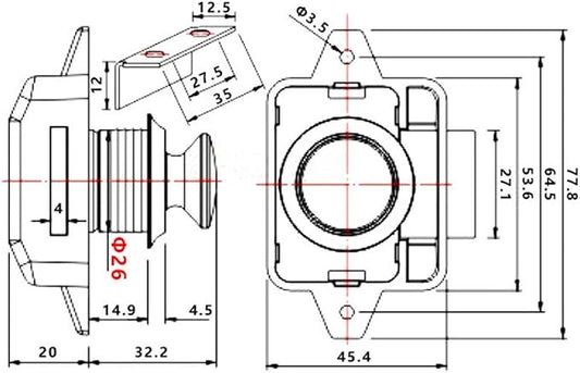 Encell Set of 5 Push Button Latch Cupboard - Image 2
