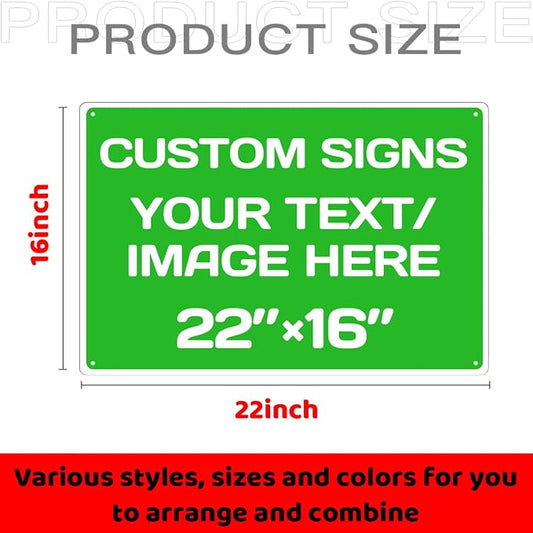 Custom Street Sign, Aluminum Weatherproof Metal Sign Multiple Sizes Custom - Image 2