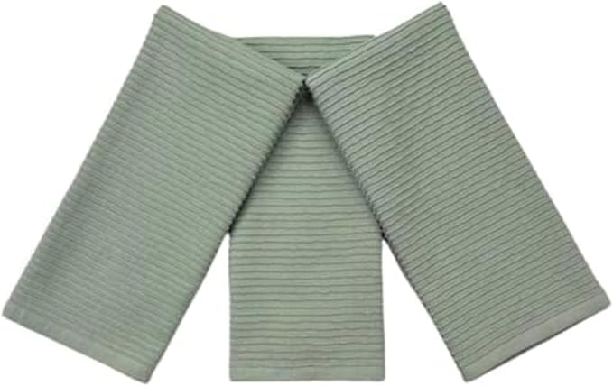 Serafina Home Sage Green Kitchen Dish Towels 100% Cotton Cloth Soft Cleaning - Image 9