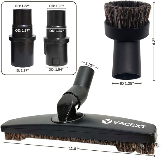 Round Horse Hair Dusting Brush & Hard Floor Attachment - Image 2