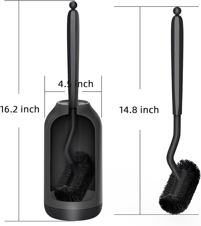 HAMITOR Toilet Bowl Brush Holder Set: Bathroom Deep Cleaning Toilet Cleaner - Image 7
