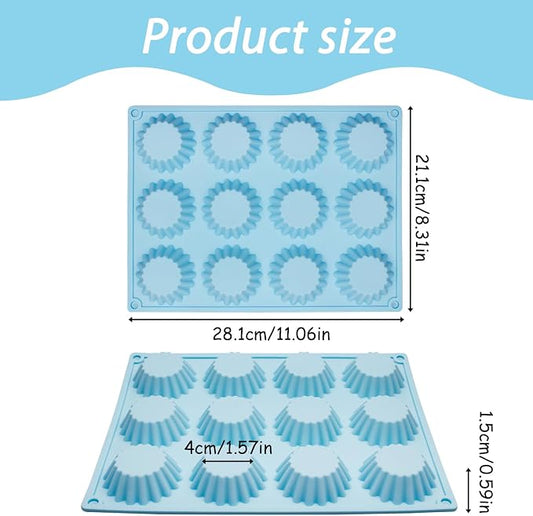 Silicone Peanut Butter Cup Molds, 3 Pack, 12-Cavity Non-stick Candy Chocolate - Image 2
