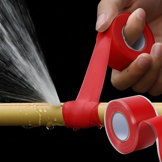 Self Fusing Silicone Tape 4 Rolls 1 in x 10' Red Waterproof Rescue Tape Rubber - Image 7