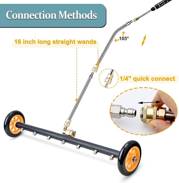 Pressure Washer Undercarriage Cleaner, Upgrade Extended 24 Inch Power Washer - Image 7