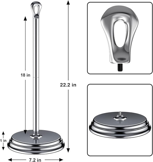 Toilet Paper Holder with Rustproof, Metal Free Standing Toilet Paper Stand - Image 2