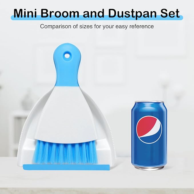 NACENA Mini Dustpan and Brush Set 2 Pack, Small Broom and Dustpan Set Dust Pan - Image 8