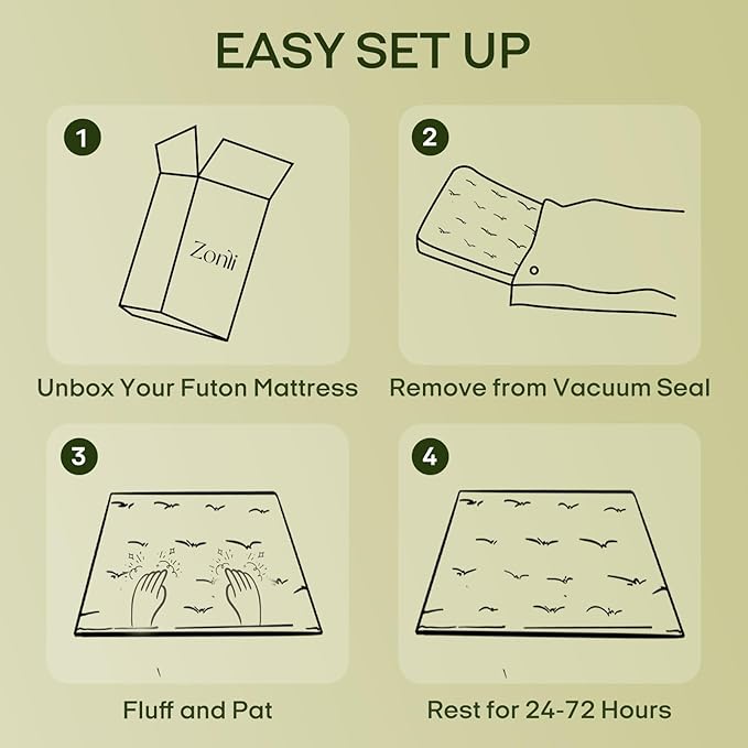 ZonLi Japanese Floor Futon Mattress Queen Size 80"x 60", 100% Cotton Cover 2.5'' Thicken Tatami Mattress, Foldable Sleeping Pad, Portable Dormitory Tatami Mat(Grey)
