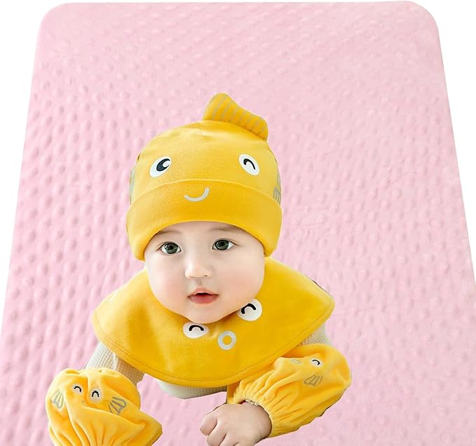 Dot Bassinet Sheet Set 2 Pack Stretch Fitted Cradle Sheets,Ultra Soft Thick Universal Fit Oval Rectangle Hourglass Pad/Mattress, for Baby Girls and Boys White Pink