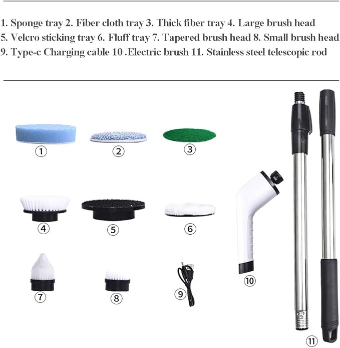 MGLSDeet Electric Spin Scrubber Scrub Brush, Rechargeable Cleaning Brush - Image 9