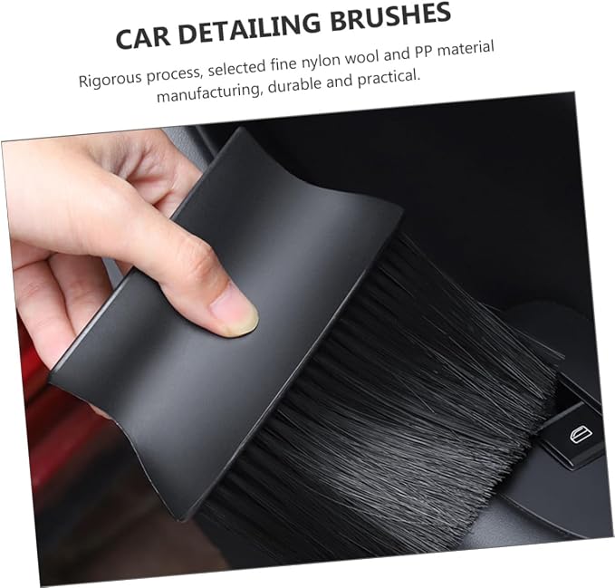 Car Air Vent Cleaning Brush Black Soft Bristle Auto Detailing Tool - Image 9