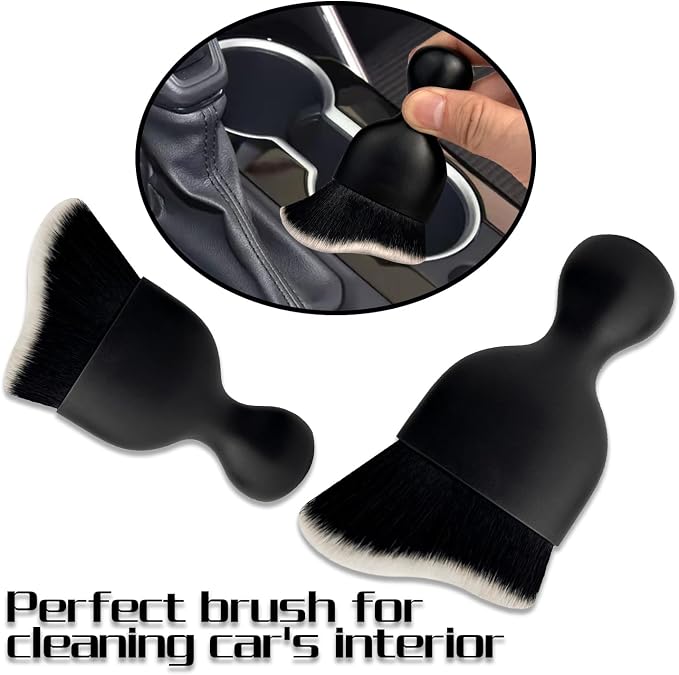 Car Interior Dust Brush, Auto Detailing Brush, Soft Bristles Car Cleaning - Image 6