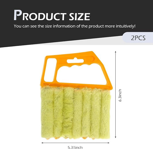 2PCS Blind Cleaner Duster Tool, Microfiber Washable Handheld Mini Duster Brush - Image 2