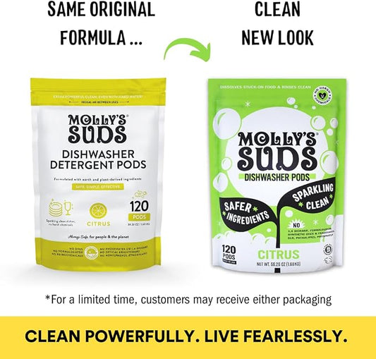 Molly's Suds Dishwasher Pods | Clean Dishwasher Detergent, Cuts Grease & Rinses - Image 2