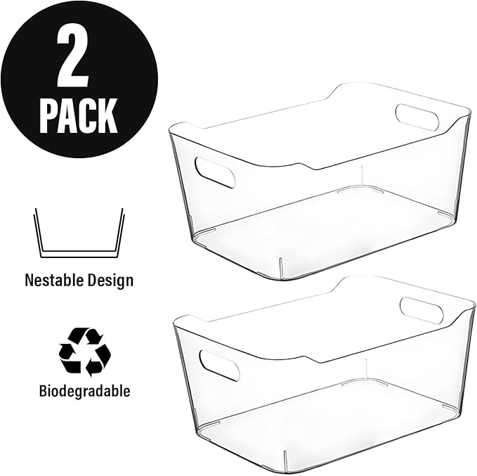 Clear Extra Large Plastic Storage Bins, Pantry Organizers and Storage - Image 6