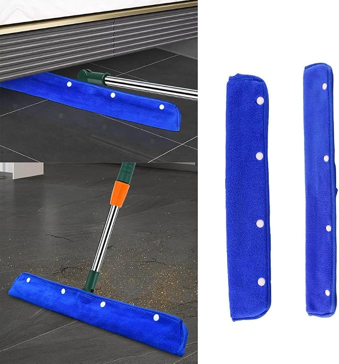 2 Pack Floor Squeegee Broom Cover Wrap Mop Sweeping Cloth Baseboard Cleaner - Image 8