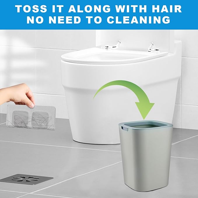 50Pcs Disposable Shower Drain Cover Hair Catcher, Disposable Floor Drain Sticker - Image 7