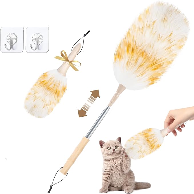 LOVECO Feather Duster for Cleaning, Extendable Lambswool Duster 29-49 Inch for - Image 8