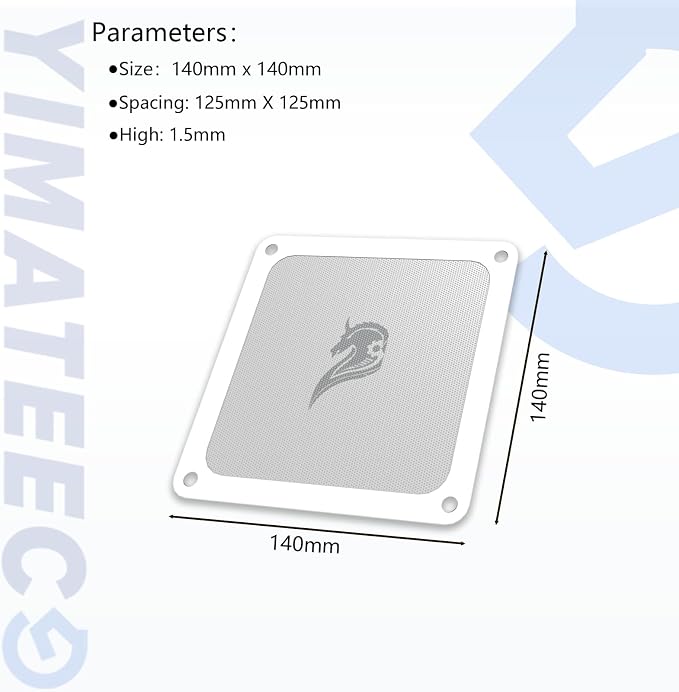 140mm Fan Filter PC Dust Filter Computer Fan Grills Dust Mesh Magnetic Frame PC - Image 5