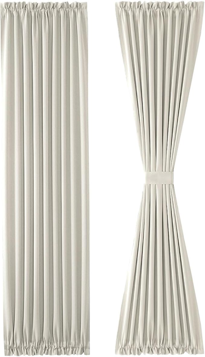 DWCN French Door Curtains – Rod Pocket Thermal Blackout Curtain - Image 7