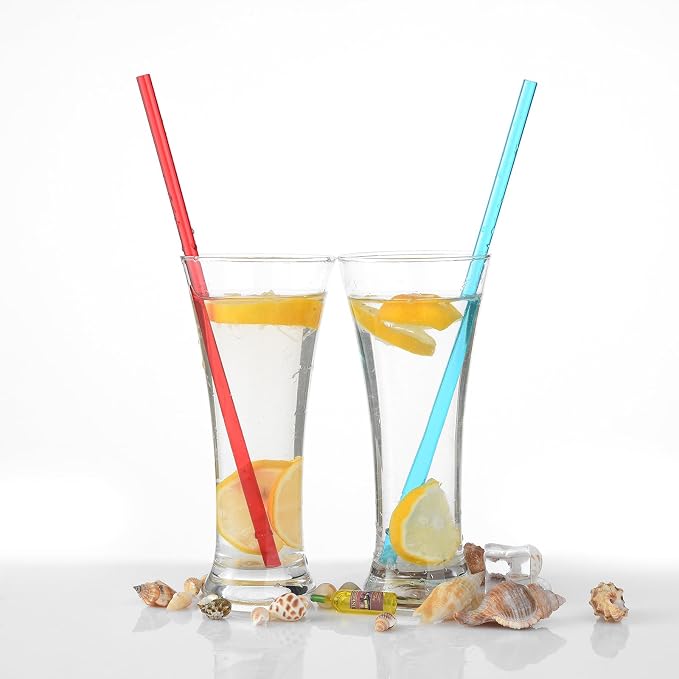 ALINK 13 inch Reusable Plastic Straws, Extra Long Colorful Tritan Tumbler - Image 8