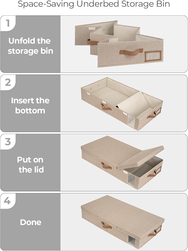 StorageWorks 2-Pack Large Under Bed Storage Bins - Image 9