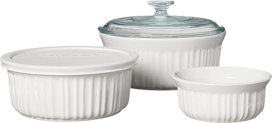CorningWare French White 7-Pc Ceramic Bakeware Set - Image 2