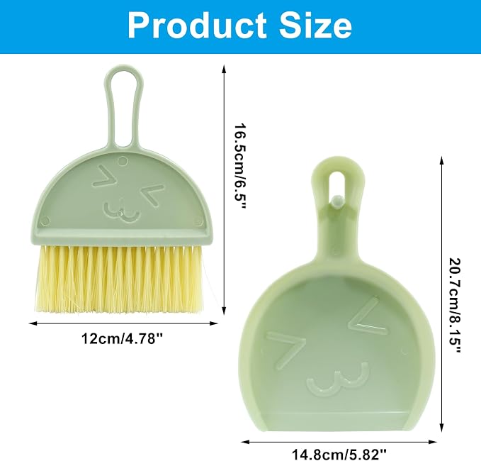 Hitefu Small Broom and Dustpan Set, Mini Dust Pans and Brush Set, Broom - Image 5