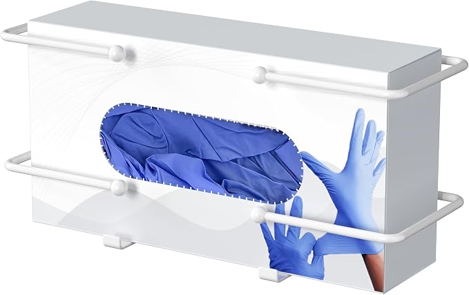 niffgaff Glove Box Dispenser Wall Mount: White Glove Holder Organizer - Image 9